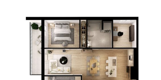 Grand 4 1/2 Neuf Avec Bureau - Photo 3