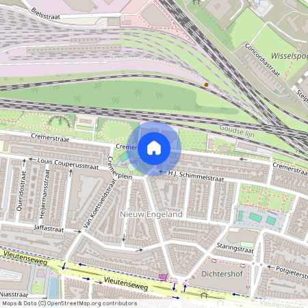 Nieuw Engeland, Th. a. Kempisplantsoen en omgeving, 3532 BZ, Cremerplein, Utrecht