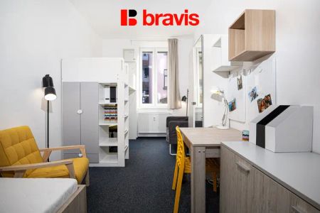 Pronájem bytu 1+1, Brno - Staré Brno, ul. Křížová, zařízený, klidný vnitroblok v blízkosti Mendlova náměstí - Fotografie 2