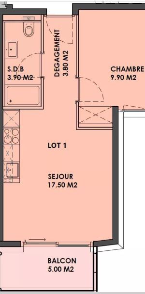 2 pièces neuf avec balcon - Foto 1