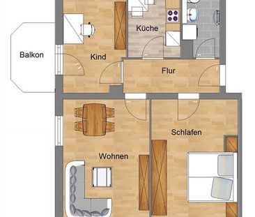 Erstbezug nach Modernisierung! Schöne 3 Zimmerwohnung mit Balkon in... - Photo 6