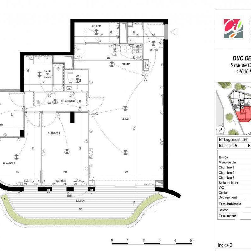 Location appartement t4 94 m² à Nantes (44000) St Donatien/Jardin des Plantes-Gare Sud - Photo 2