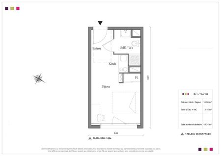 Location Appartement 1 pièce 19m² AUZEVILLE TOLOSANE 31320 - Photo 2