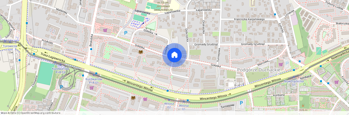 ul. Gołaśka, Wola Duchacka, Podgórze Duchackie, Kraków, małopolskie