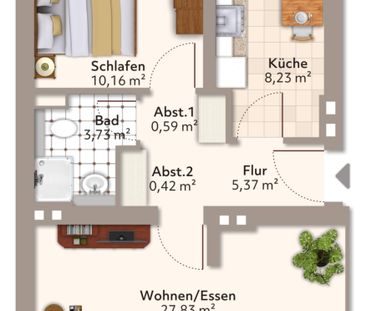 Wohnen mit Stil: Schicke 2-Zimmer-Wohnung in Stadtfeld-Ost - Photo 4