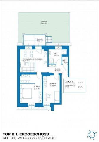 Erstbezug – geförderte Miete – Kolonieweg – 67m² – 3 Zimmer – Garten - Photo 5