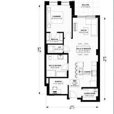 1 CH - 1 SDB - Gatineau - $1,700 /mo - Photo 4