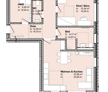 Neubau Wohnung mit 3 Zimmern im 2. Obergeschoss in Bockhorn! - Photo 1