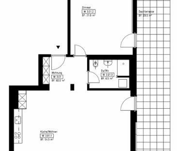 Erstvermietung! 2.5-Zimmerwohnung mit Dachterrasse - Foto 6