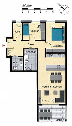 Neubau/Erstbezug: Modern geschnittene 3-Zimmer-Wohnung mit traumhaftem Ausblick - Photo 5