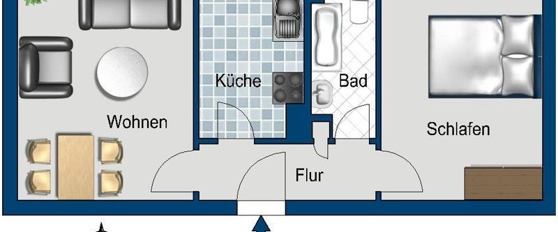 Hier lässt es sich aushalten: praktische 2-Zimmer-Wohnung - Photo 1