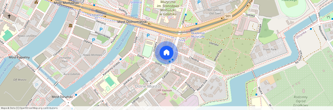 ul. Łąkowa, Śródmieście, Gdańsk, pomorskie