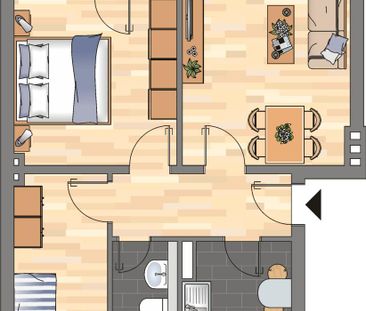 Demnächst frei! 3-Zimmer-Wohnung in Bremen - Foto 1