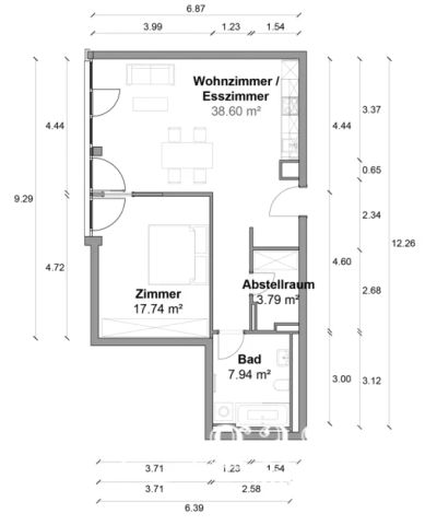 Großzügige 2 Zimmer Wohnung mit ca. 67m², EBK, Fußbodenheizung und Abstellraum in Berlin-Mitte! - Photo 3