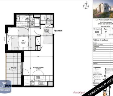 Appartement à louer 2 pièces 43.46m² - Photo 1