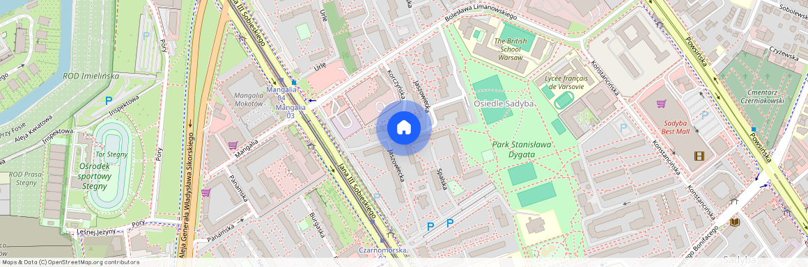 Warszawa, Mokotów, Sadyba, Jaszowiecka