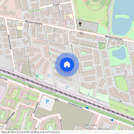 ul. Włodarzewska, Szczęśliwice, Ochota, Warszawa, mazowieckie