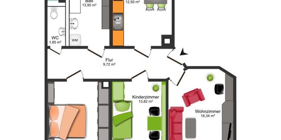günstige 3-Raum-Wohnung in Löbtau - Foto 3