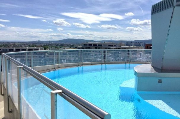 Voll möblierte 3 Zimmer Wohnung mit Loggia, Pool, Sauna, Terrasse und Fitnessbereich am Wienerberg! - Foto 1