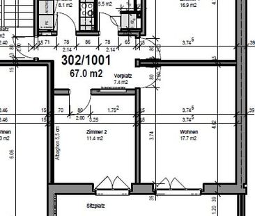 3 Zimmer, 67 m², EG - Foto 2