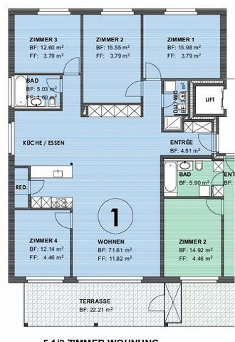 5.5 Zimmerwohnung in Feuerthalen - Photo 3