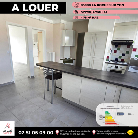 Location Appartement 3 pièces 78m² LA ROCHE SUR YON 85000 - Photo 5