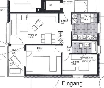 3 Zimmer, 67 m², 3. Stock - Photo 3