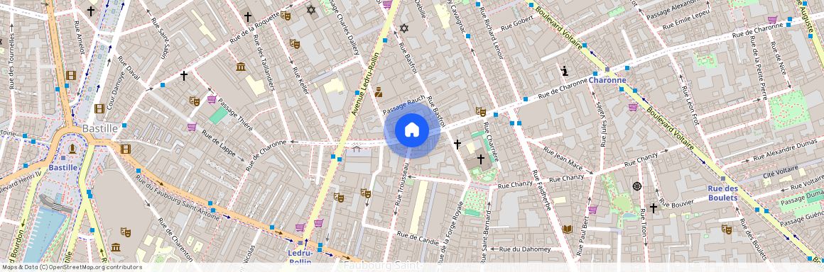 Rue de Charonne et Rue Trousseau 75011 Paris (11e arrondissement)