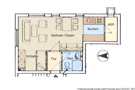 Preiswerte Einraumwohnung in Cotta-Leutewitz! - Photo 4