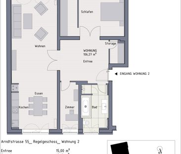 Perfekt für Singles und Pärchen: Hochwertige 2,5 Zimmer Stadtwohnung in TOP Westendlage! - Foto 1