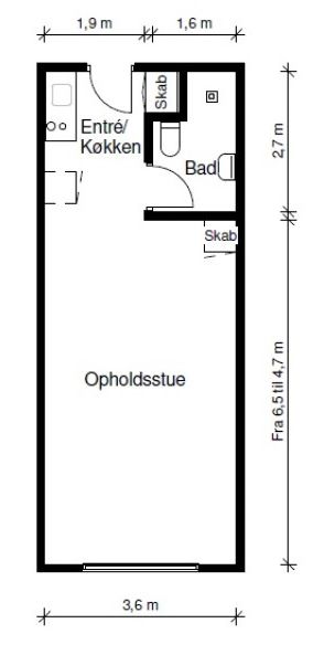 1-værelses studiebolig (Type A) - Photo 2