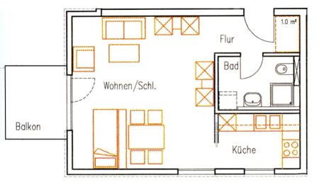 Singlewohnung mit Balkon auf dem Nossener Augustusberg - Foto 5