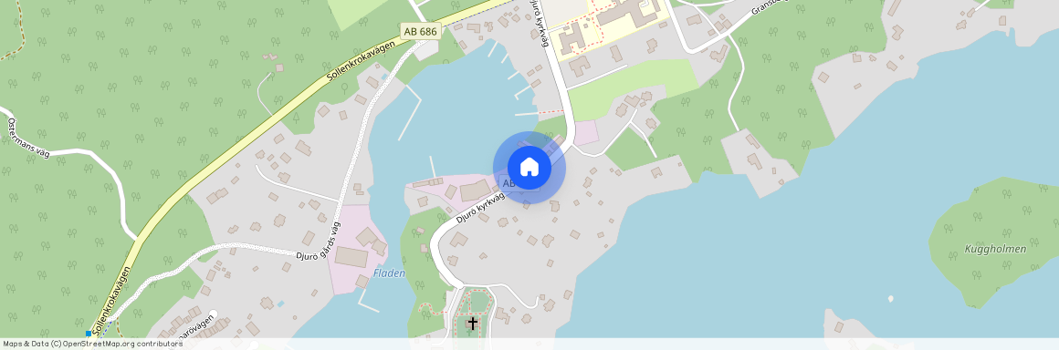 Djurö kyrkväg, Djurhamn