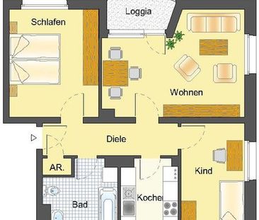 Helle 3 Zimmer Wohnung mit sonnigem Balkon in der Südstraße - Foto 1