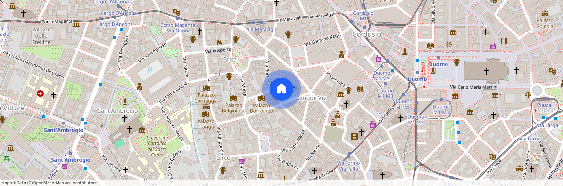 Piazza Borromeo, Milano, Lombardy 20123