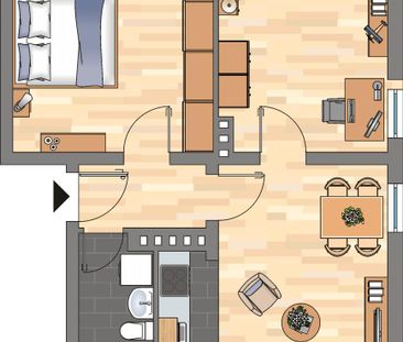 Demnächst frei! 2-Zimmer-Wohnung in Kiel - Photo 1