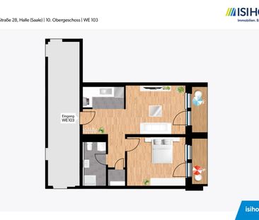 Barrierearme 2-Raumwohnung in Halles südlicher Innenstadt - WE103 - Foto 3