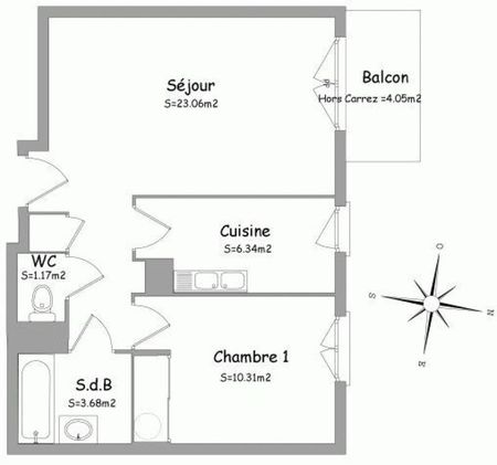 Location Appartement 2 Pièces 44 m² - Photo 5