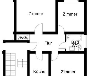 3 Raum Wohnung im EG frei! - Foto 6