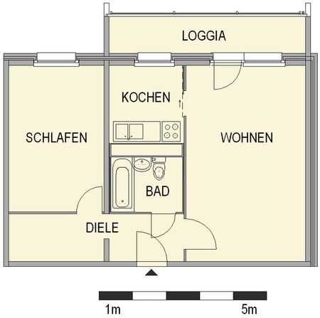 2-Raum-Wohnung mit Balkon nahe Vita-Center - Foto 3