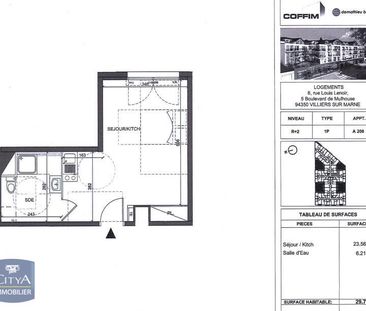 Location Appartement 1 pièce 29m² VILLIERS SUR MARNE 94350 - Photo 1