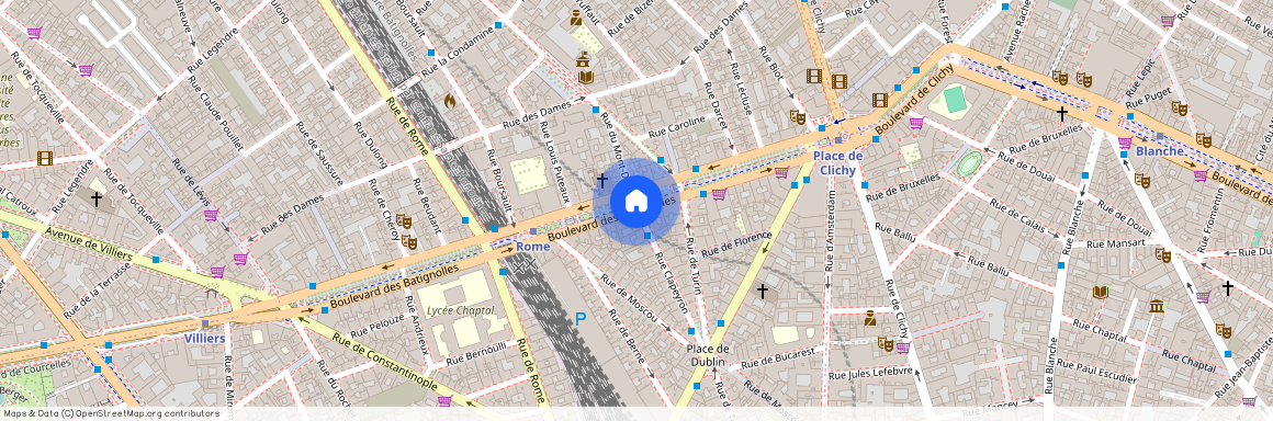 Rue Clapeyron et Blvd des Batignolles 75008 Paris (8e arrondissement)