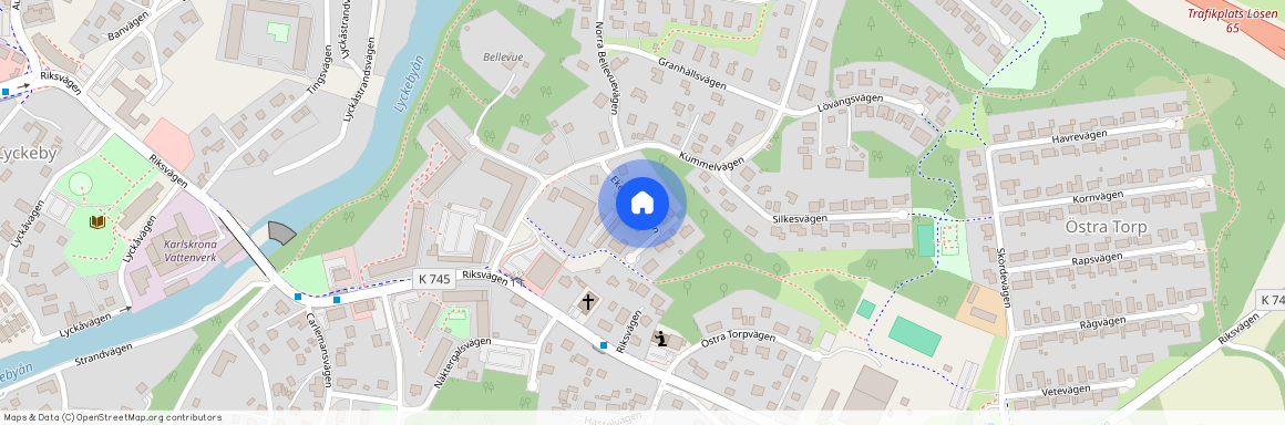 Ekebergsvägen, Lyckeby