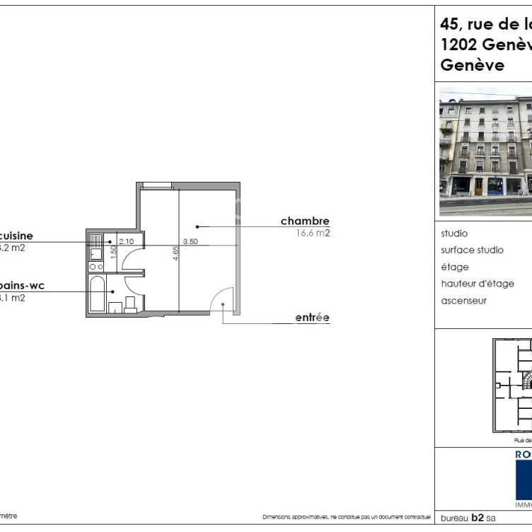 Studio au 5ème étage - Photo 2