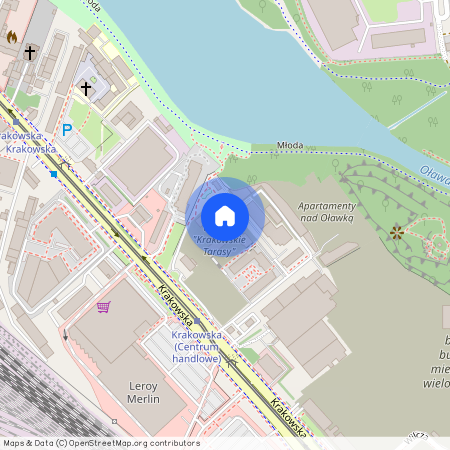 ul. Krakowska, Przedmieście Oławskie, Krzyki, Wrocław, dolnośląskie