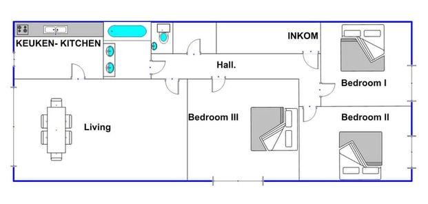 Appartement te huur - Photo 1