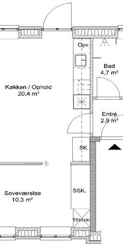 Dejlig 2-værelses lejlighed i Odense SV - Foto 1