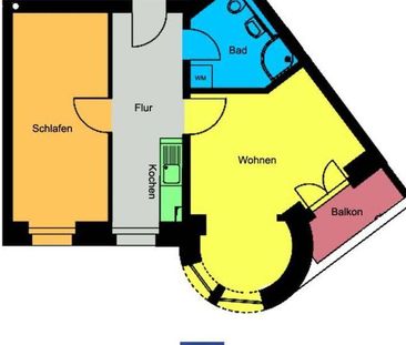 Attraktive 2-Zimmerwohnung mit Balkon im beliebten Stadtteil Dresde... - Photo 1