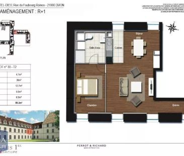 Appartement à louer 2 pièces 56.5m² - Photo 2