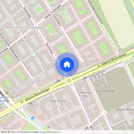 ul. Sarmacka, Błonia Wilanowskie, Wilanów, Warszawa, mazowieckie